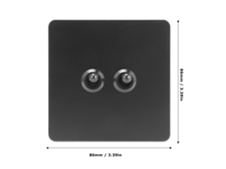 Interruptor Toggle De Parede Com Painel Aço Inox Preto