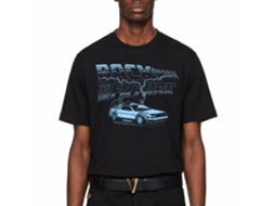 Rockinstone Back To The Future Movie Ride The Lightning Black Adult T-shirt Size:m