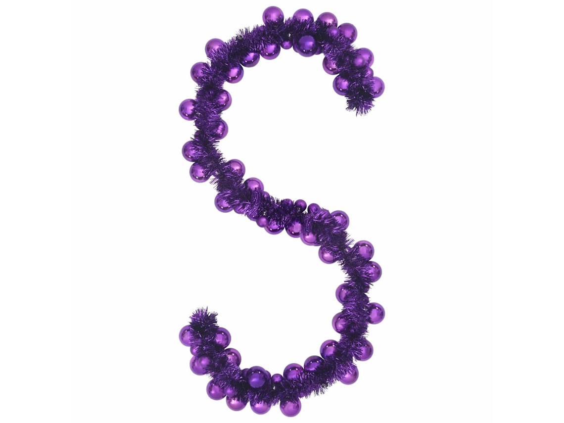 Guirlanda De Natal Vidaxl Roxo Plástico (186 Cm)