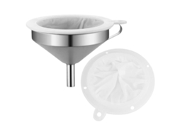 Funil Didiseaon Em Aço Inoxidável Com Filtro De Malha Fina Para Envase Óleo, Vinagre E Sucos Em Garrafas, Ideal Para Uso