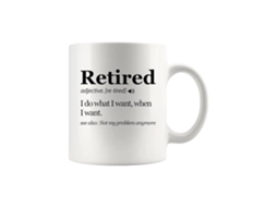 Caneca De Café Aposentado Cerâmica Divertida Para Homens E Mulheres, Com Frase Bem Humorada, 350ml Aquaforge