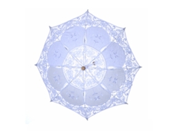 Guarda chuva de Renda para Noiva Estilo Elegante Decoração Casamento Acessório Foto 43cm