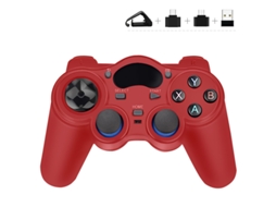 Comando ECELEN Joystick Wireless 2.4G Adequado para Smartphones Tablets e Caixas de Tv Inteligentes Vermelho