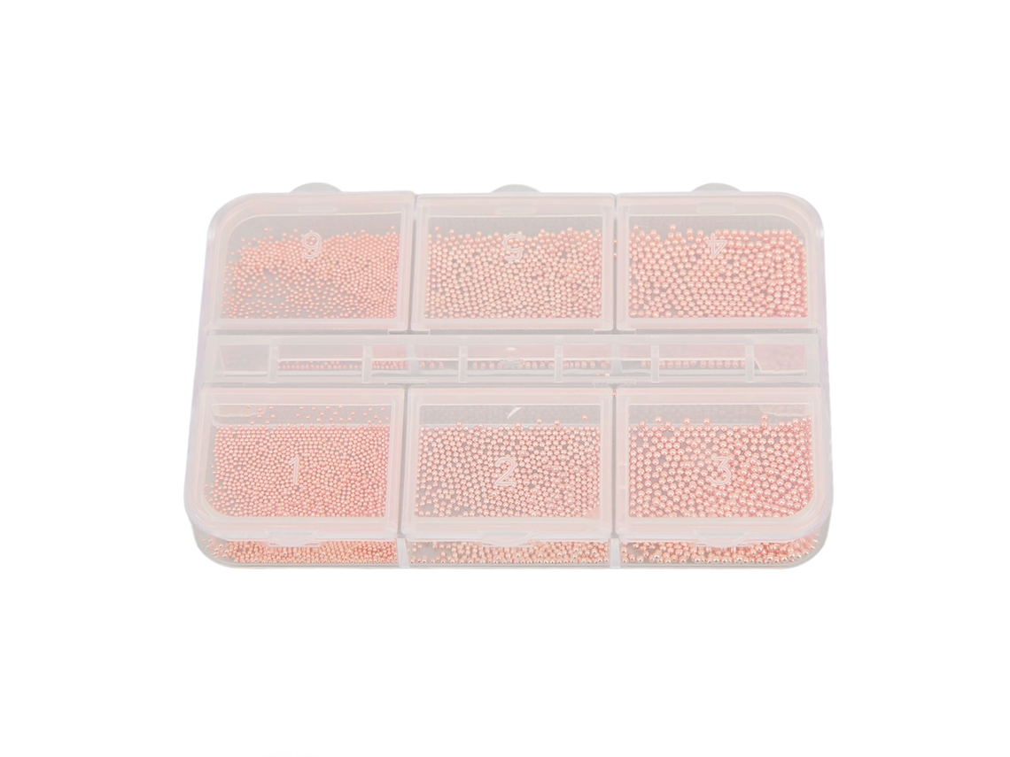 Perlas De Unhas Mini Metálicas Exquisitas Diy Para Salón De Unhas Em Casa, Decoração De Unhas Para Iniciantes, Cor Ouro Rosa