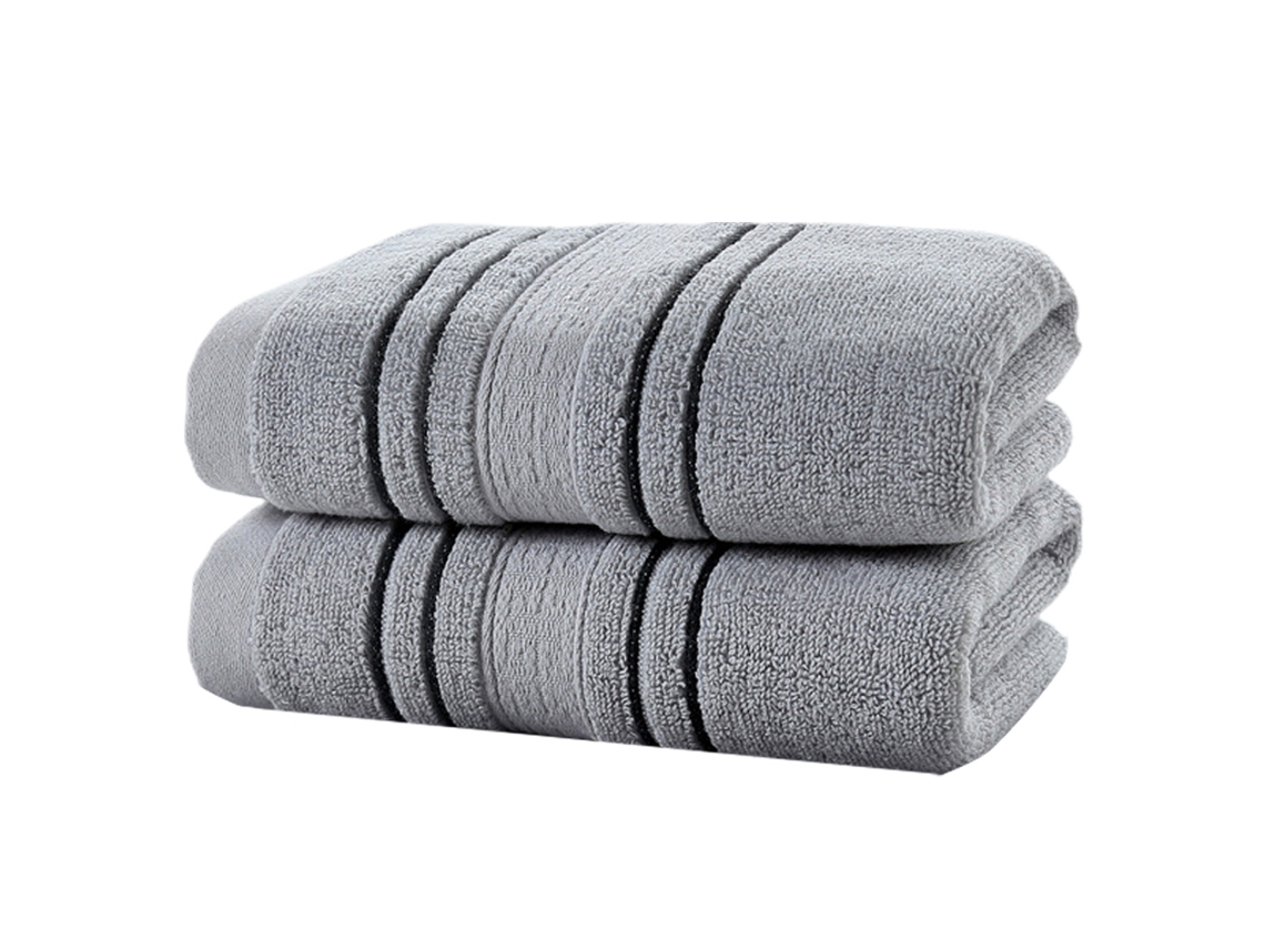 Conjunto de Toalha NEVEANCE Reutilizáveis Macias Absorventes Algodão Cinzento - 2pcs (34x74cm)
