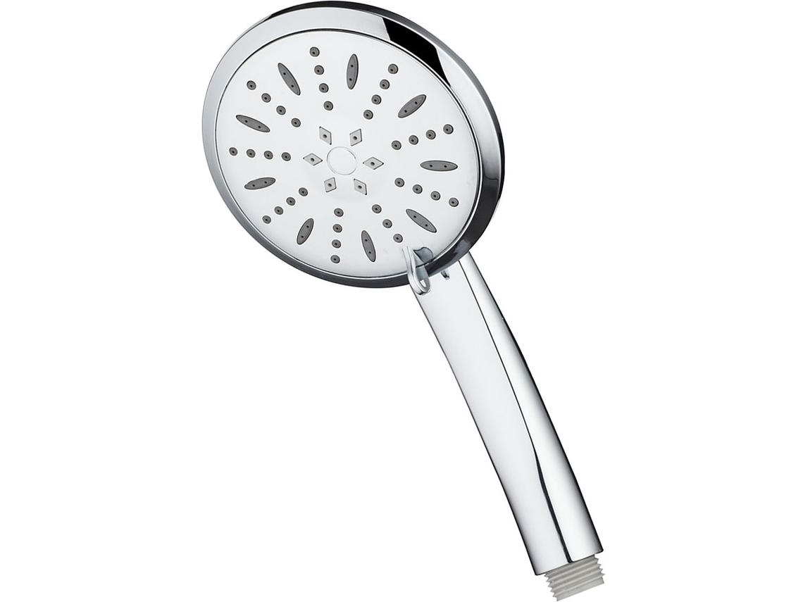 Kibath Maneral Round Shower Handle Veg Acabamento Cromado Brilhante Em Abs