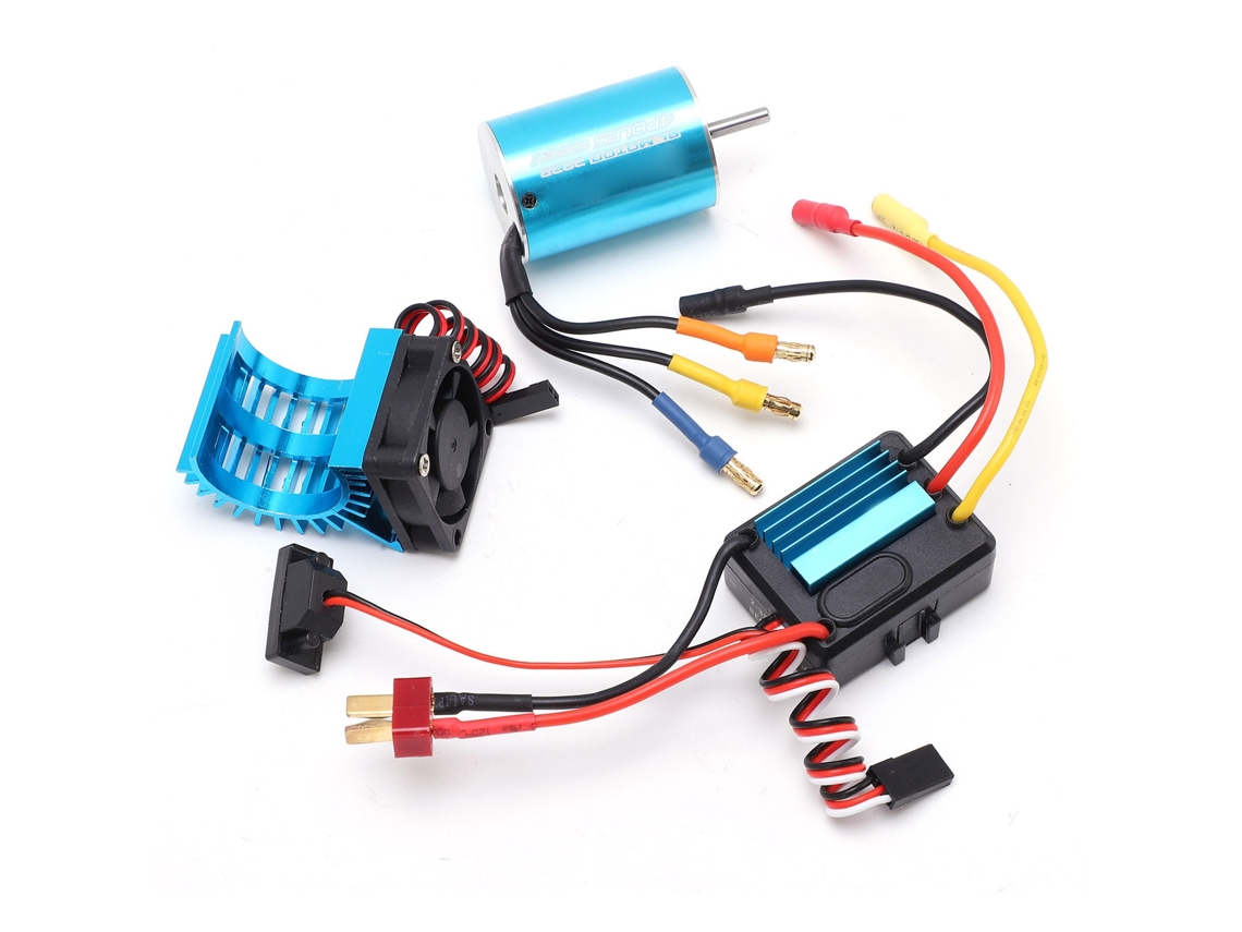 Motor Brushless 2838 4500kv com Esc 35a Carros Rc 1/14 1/16 1/18