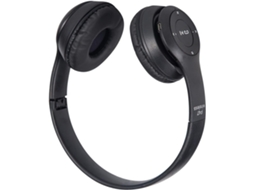 Fone De Ouvido Bluetooth Sem Fio Dobrável, Leve E Com Conexão Estável Para Jogos Preto