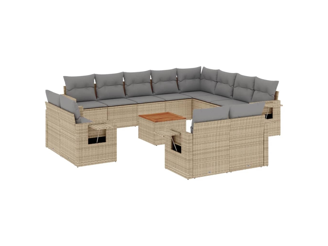 Garden Sofa Set, Garden Sofa Sets Vidaxl Bege Rattan / Vime (n/a)