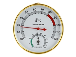 Medidor de Temperatura e Umidade para Sauna 2 em 1 com Instalação em Parede Alumínio 10 120℃ S/MARCA