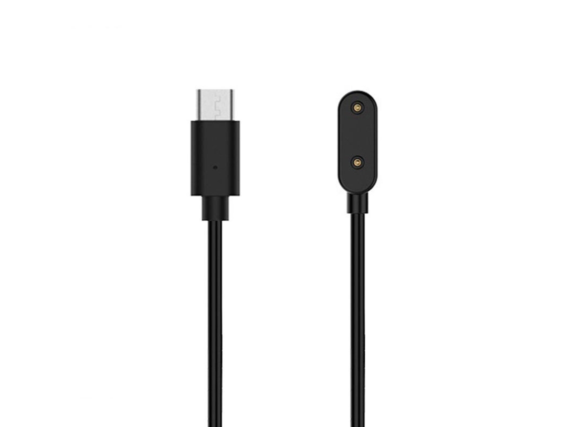 Cabo Carregador Magnético Usb-c Preto, Compatível Smartwatch Com Proteção