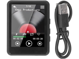 Reprodutor de MP3/MP4, Bluetooth, tela de 5,3", alto-falante FM, gravador HiFi sem perdas, 2