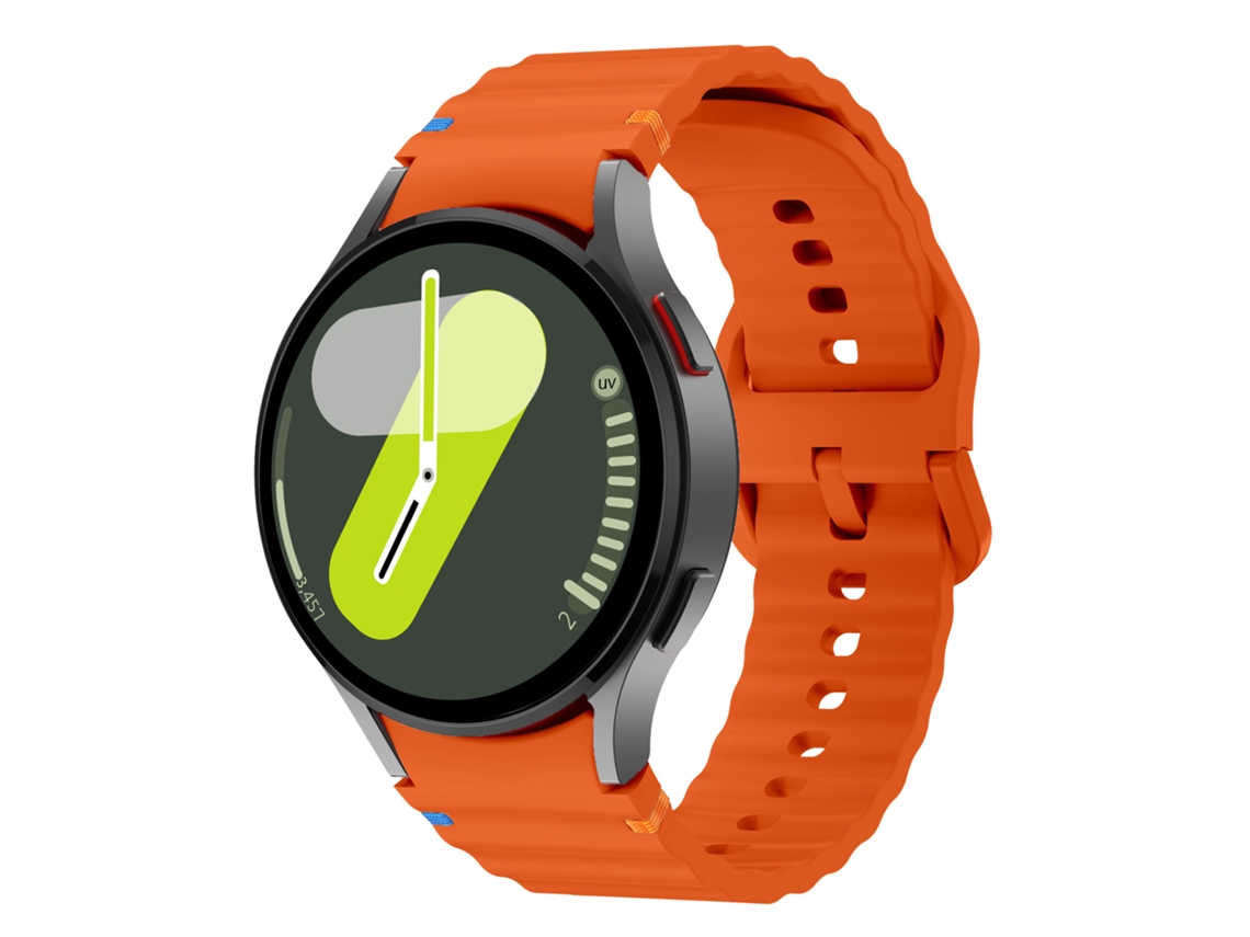 Bracelete para Samsung Galaxy Watch 6 20mm XIAOMOYU com ondulada silicone e laranja