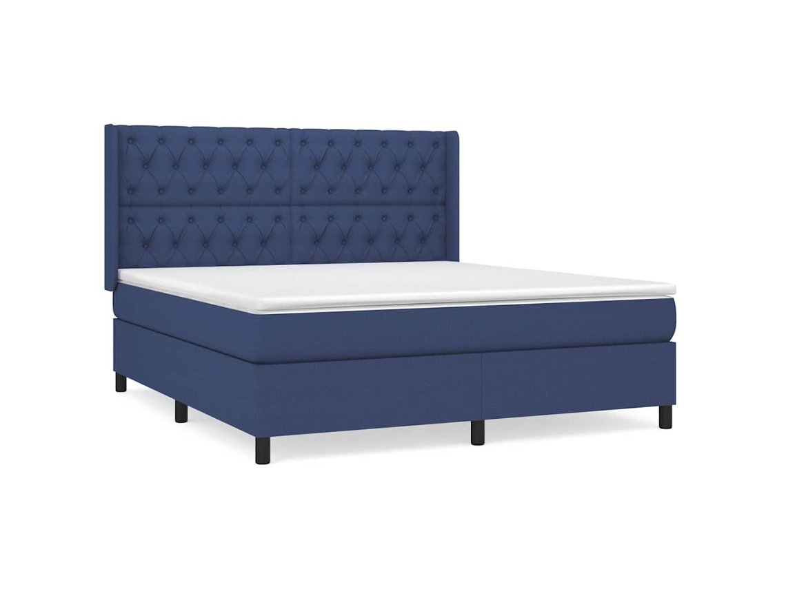 Box Spring Bed, Box Spring Beds Vidaxl Azul Tecido (160 X 200 Cm)