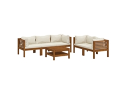 Garden Lounge Set, Garden Lounge Sets Vidaxl Creme Madeira De Acácia (n/a)