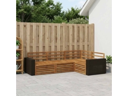 Vidaxl Conjunto De Sofás Para Exterior 4 Pcs Natural