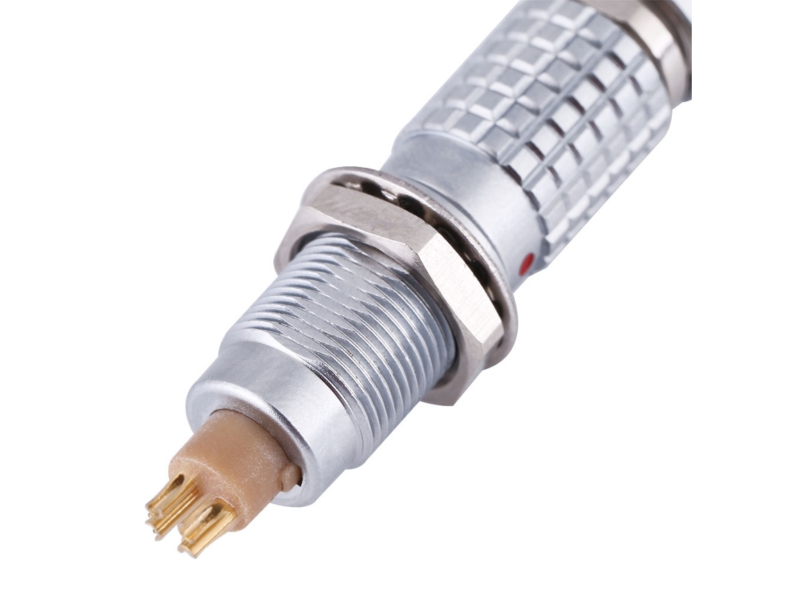 Conector Circular De Aviação Push-pull 4 Pinos Com Ficha Fgg, Soquete Egg E Tampa De Proteção Laxiscreed