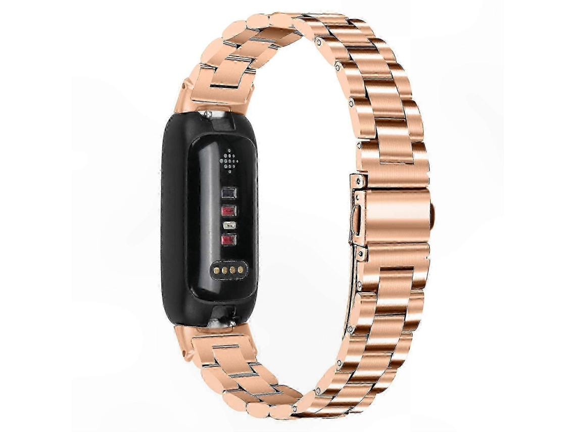 Pulseira De Relógio Aço Inoxidável, Compatível Com Fitbit Inspire 3, Resistente À Corrosão, Tamanho 5.5-7.5 Polegadas