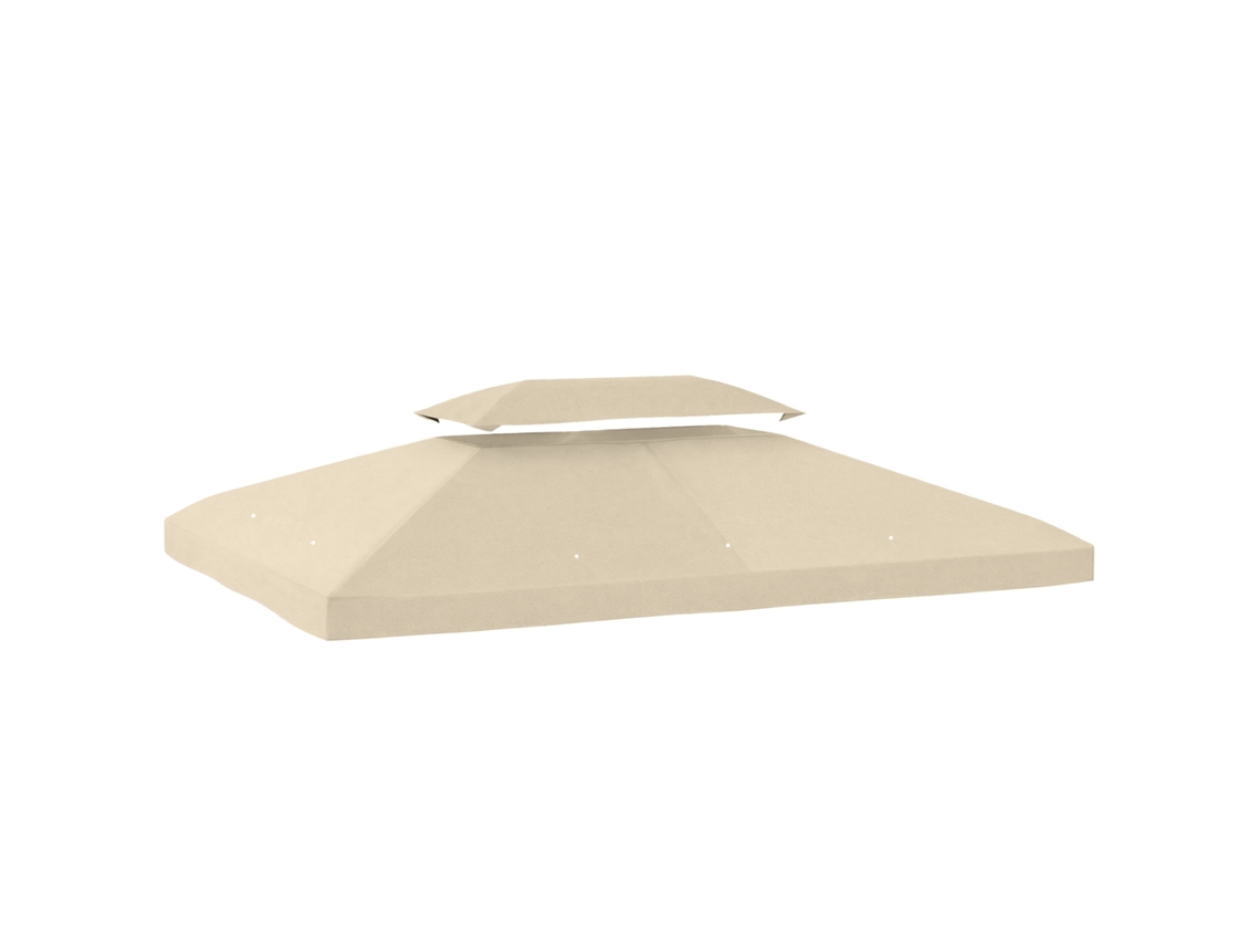 TETO de reposição, duplo, com orifícios de drenagem, proteção UV, 4x3m, creme