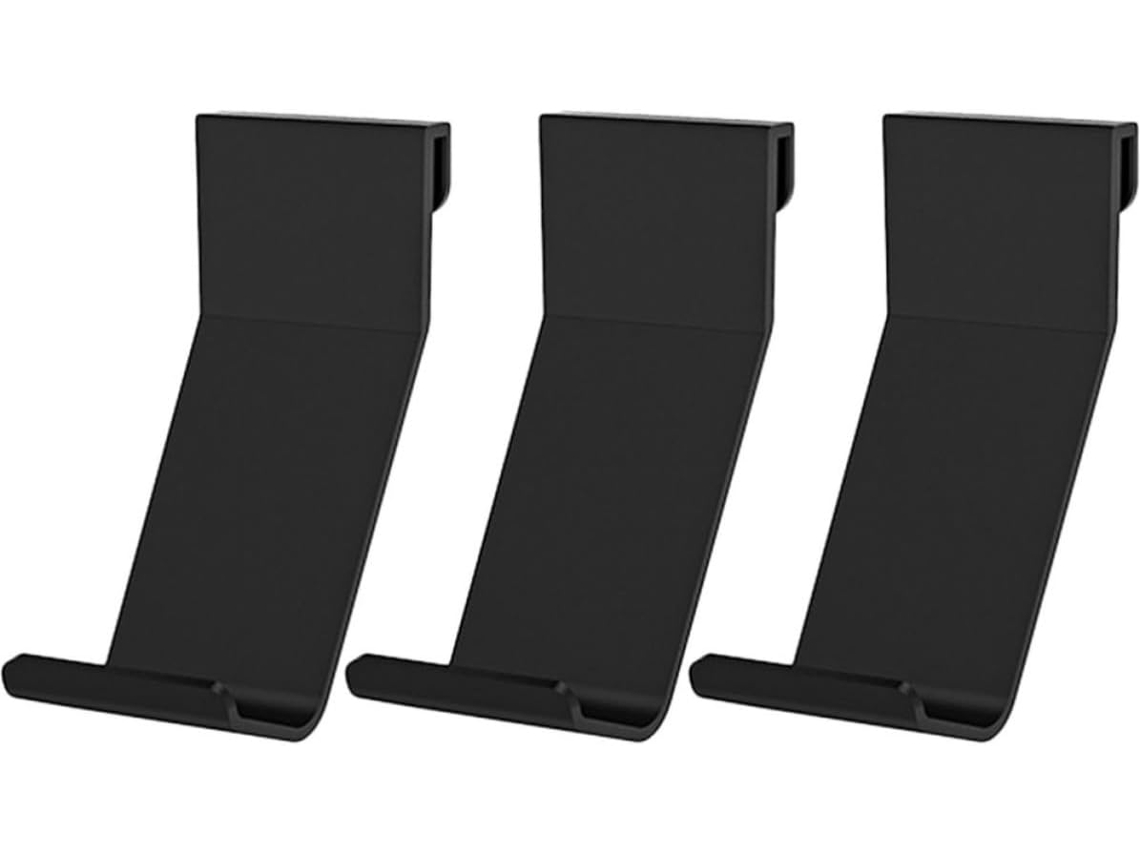 Support De Casque Audio Pratique En Abs Noir, Lot De 3 Pièces, Support De Bureau Pour Casque Sans