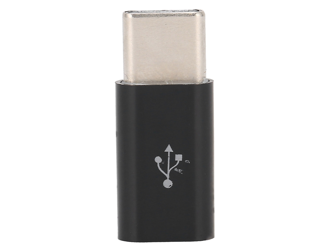 Aetheria adaptador de Transferência Micro Usb para Type c Plug And Play Carregamento Rápido Abs Preto