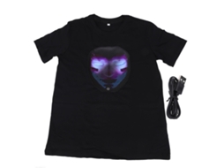 Camiseta LED Iluminada Programável S/MARCA