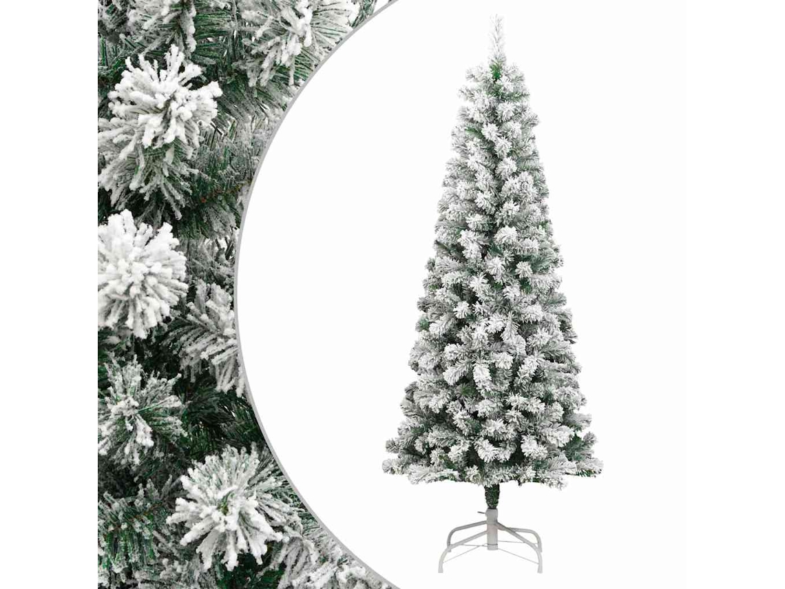 Vidaxl Árvore De Natal Artificial Articulada C/ Flocos De Neve 180 Cm