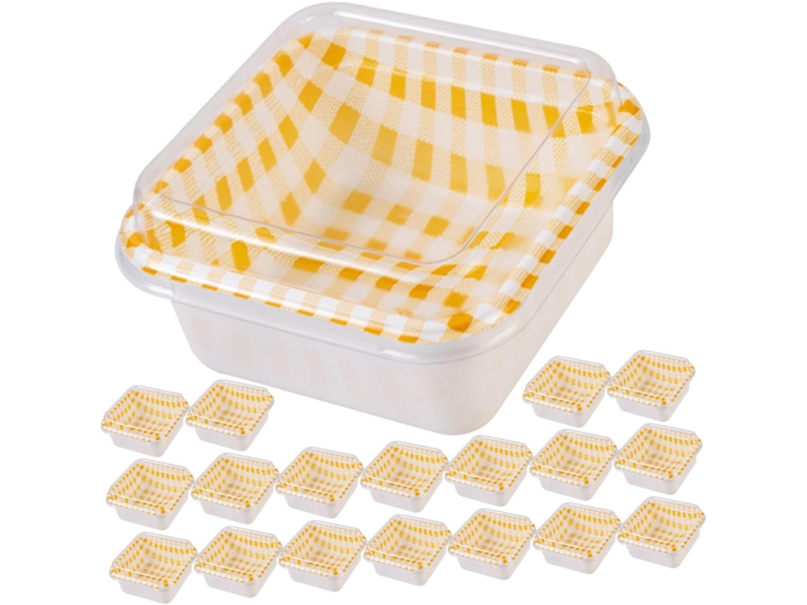 Caixas Compactas Para Biscoitos E Sobremesas Kichouse, 50 Unidades, Pet, Tampa Transparente, Tamanho Pequeno, Ideais