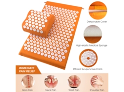 Conjunto de Tapete e Travesseiro de Acupuntura para Massagem Corporal | S/MARCA
