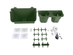 Vaso de Parede para Plantas Hanging Balcony Greening Decoracao Jardim Pp Verde Escuro | S/MARCA