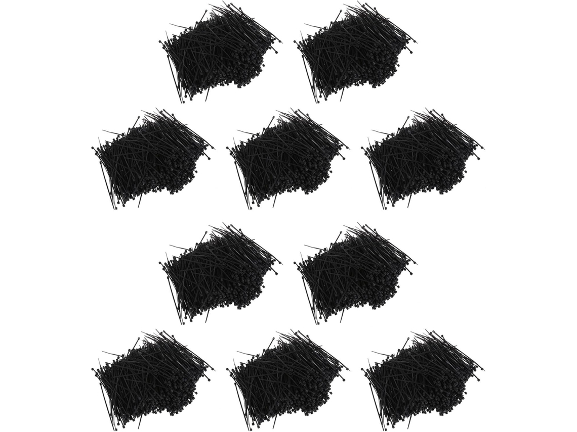 10.000 Unidades De Fecho De Zíper Deslizante Em Nylon Preto, 95 Mm X 2 Mm Gokoco