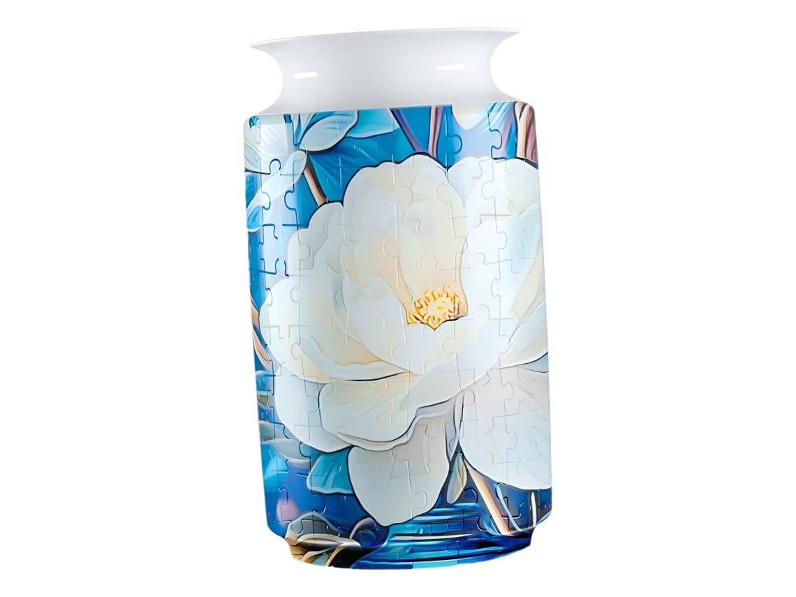 Quebra Cabeça Flor Recipiente Floral Decoração Floral Estilo C Slowmoose
