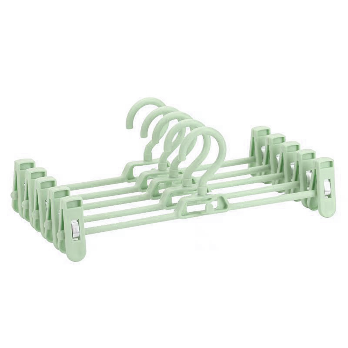 (verde) Conjunto De 5 Cabides Multiuso Resistentes Para Roupas Masculinas