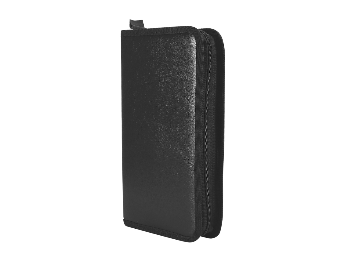 Bolsa Organizadora de CD/DVD com Capacidade para 80 Discos, em Couro Sintético PU | S/MARCA