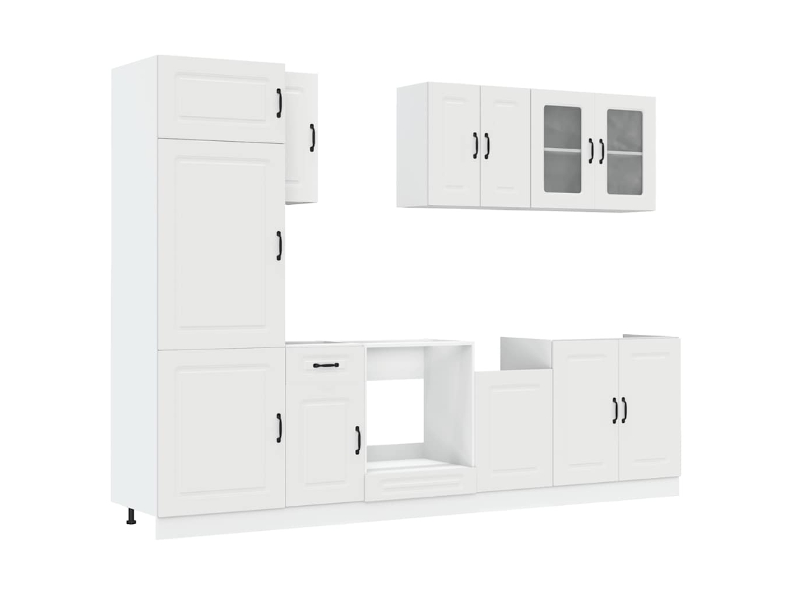 Conjunto 8 Armário de Cozinha Conjunto Kalmar VIDAXL Branco