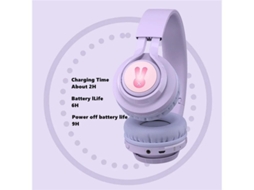 Auriculares Sem Fio Onear Overear Dobráveis Leves Bestvite Bluetooth Rosa