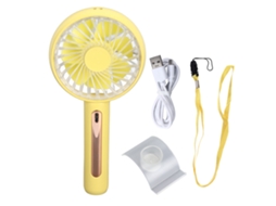 Ventilador Portátil De Mão, Mini Ventilador Com Quatro Velocidades E Conexão Usb Para Celular