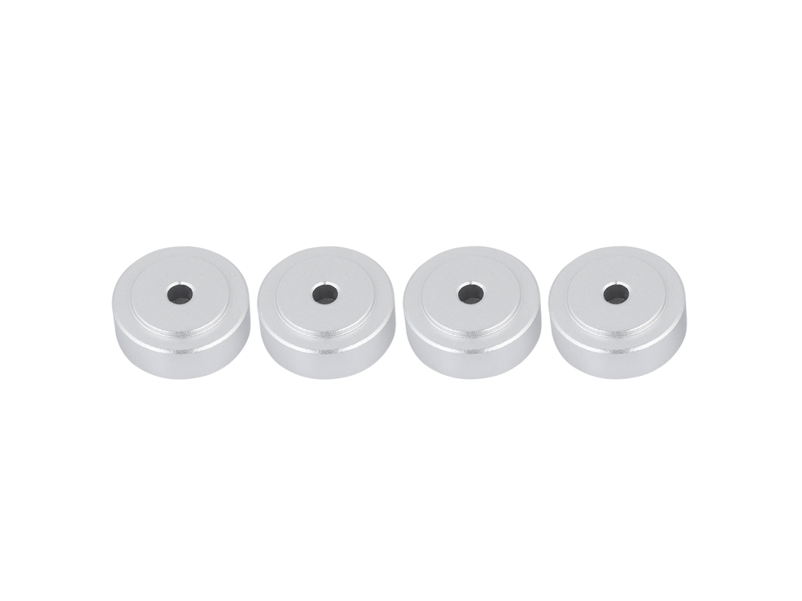Peças De Pés De Alumínio Para Amplificador Absorventes De Impacto 20*8mm Prata