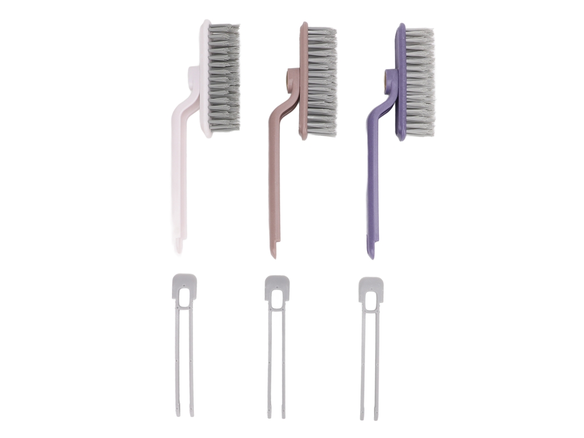 3pcs Escova De Grout Com Cabo Longo Em Forma De V 360 Graus Rotação Para Limpeza De Recessos Banheiro Cozinha Lar