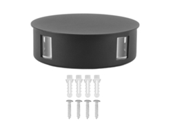 Lâmpada de Parede Led Moderna Redonda 4 Lados 12w Alumínio Impermeável Preto