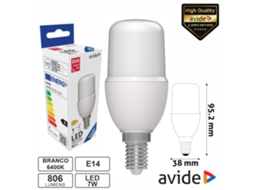 Lâmpada Led E14 Stick T37 7w 230v 6400k 806lm AVIDE