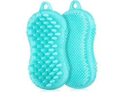 Conjunto De 2 Escovas Esfoliantes Corporais Silicone Valiclud, Escovas De Banho Para Massagem, Limpeza Da Pele E Do
