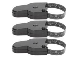 Conjunto De 3 Mini Fitas Métricas Portáteis Pretas Para Medir Cintura E Corpo Em Centímetros E Polegadas