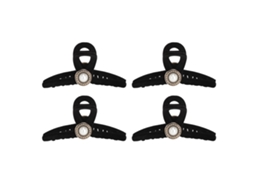 4pcs Grampo De Cabelo De Veludo Com Perna De Metal Forte Para Cabelo Grosso E Volume