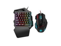Lurelia Conjunto Teclado E Rato V100, Usb, Led, Gaming, Compacto, Retro, Windows, Android