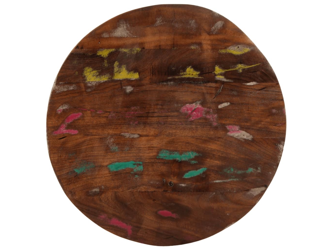 Vidaxl Tampo De Mesa Redondo Ø40x3,8cm Madeira Recuperada Maciça