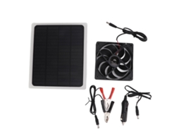 Ventilador Solar 10w 12v Usb À Prova D'água Camping Exterior