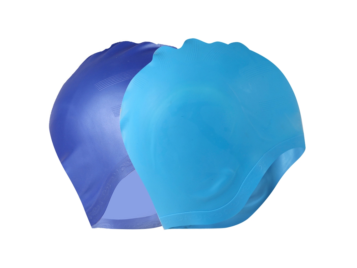 Touca de Natação, 2 Peças, Silicone, Proteção Auditiva, Unissex