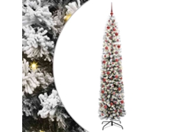 Árvore De Natal Slim Moderna Vidaxl Verde Pvc (240 Cm)