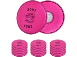 Algodão Filtrante para Partículas 2097 P 100 para Máscaras Respiratórias da Série Ff 400 6000/7000 SIURN (20 Peças)